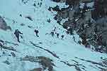 Sur la traverse finale en haut du cirque de l'Aup du Seuil